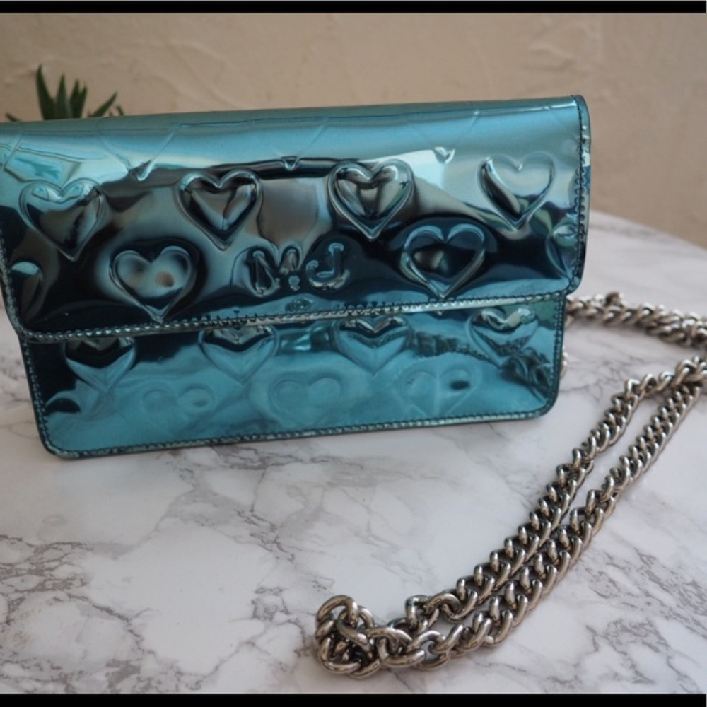Marc by Marc Jacobs Blue Mirror Heart Shoulder Bag